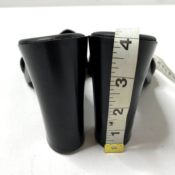 Gucci black monogram open toe mule block heel - Picture 7 of 11